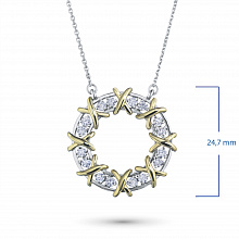 Колье из комбинированного золота с бриллиантами (изготовление)