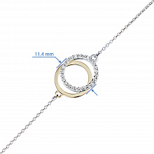 Браслет из комбинированного золота с бриллиантом (изготовление)