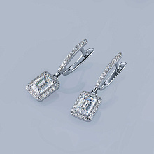 Серьги из белого золота (изготовление) с бриллиантами