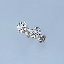 Пусеты из белого золота с бриллиантами (изготовление)