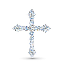 Подвеска из серебра c бриллиантами выращенными