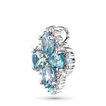 Подвеска из белого золота с топазами и бриллиантами