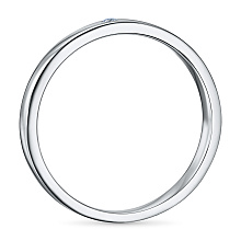 Обручальное кольцо из белого золота с бриллиантом