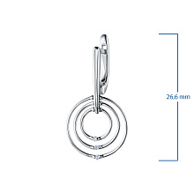 Серьги из серебра c бриллиантами выращенными