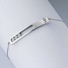 Браслет из белого золота с бриллиантом (изготовление)