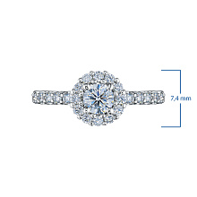 Кольцо из серебра c бриллиантами