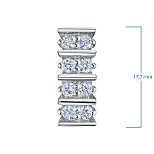 Классическая подвеска из белого золота c бриллиантами