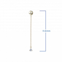 Пусеты из желтого золота с бриллиантами (изготовление)