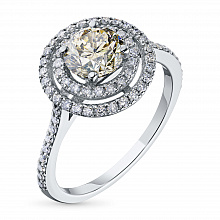 Кольцо из белого золота с бриллиантами (изготовление)