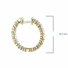Серьги из желтого золота с бриллиантами (изготовление)
