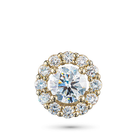 Классическая подвеска из желтого золота