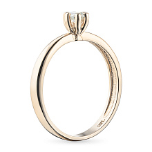 Кольцо из красного золота с бриллиантом (изготовление)