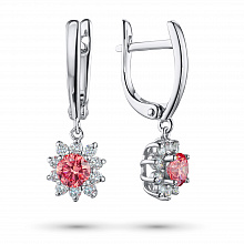 Серьги из белого золота (изготовление) с бриллиантом