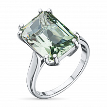 Кольцо из серебра с празиолитом (изготовление)