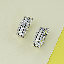 Серьги из белого золота с бриллиантами (изготовление)