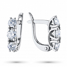 Серьги из белого золота с бриллиантами (изготовление)