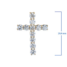 Подвеска из желтого золота c бриллиантами