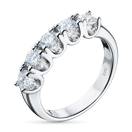 Классическое кольцо из белого золота