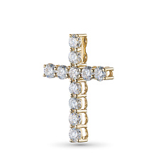 Подвеска из желтого золота c бриллиантами