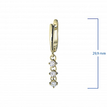 Серьги из желтого золота с бриллиантами (изготовление)