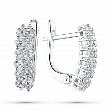 Серьги из белого золота с бриллиантами (изготовление)