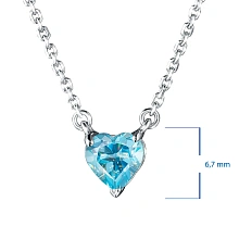 Колье из серебра с топазом