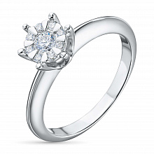 Кольцо из белого золота (изготовление) с бриллиантом