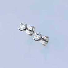 Пусеты из белого золота с бриллиантами