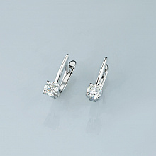 Серьги из белого золота с бриллиантами (изготовление)