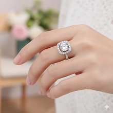 Кольцо из белого золота c бриллиантами