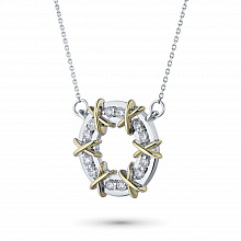 Колье из комбинированного золота с бриллиантами (изготовление)