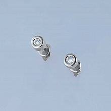 Пусеты из белого золота с бриллиантами (изготовление)