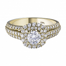 Кольцо из желтого золота с бриллиантами (изготовление)