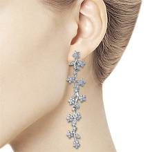 Серьги из белого золота с бриллиантом (изготовление)