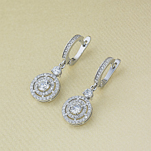 Серьги из белого золота с бриллиантами (изготовление)