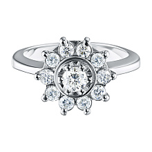 Кольцо из белого золота с бриллиантами (изготовление)