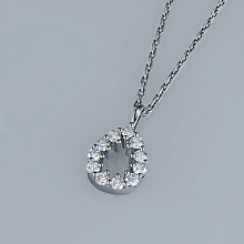 Подвеска из серебра c бриллиантами