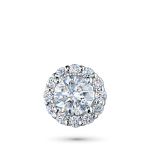 Классическая подвеска из белого золота c бриллиантами