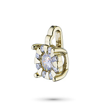 Классическая подвеска из желтого золота с бриллиантами