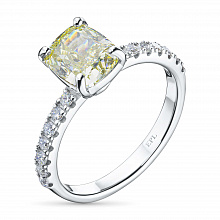 Кольцо из белого золота с бриллиантами (изготовление)