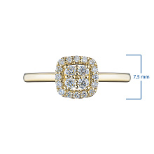 Кольцо из желтого золота (изготовление) с бриллиантами