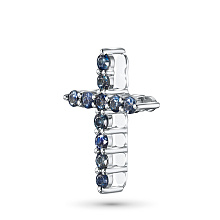 Подвеска из серебра с сапфирами