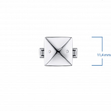 Запонки из серебра с бриллиантами (изготовление)