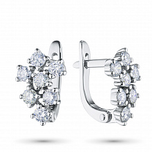 Серьги из белого золота с бриллиантами (изготовление)