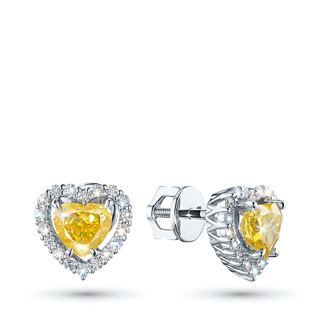 Пусеты из белого золота