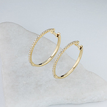 Серьги из желтого золота с бриллиантами (изготовление)