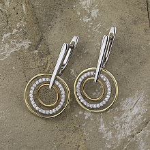 Серьги из белого золота с бриллиантами (изготовление)