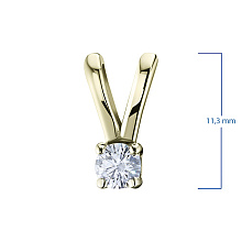 Подвеска из желтого золота с бриллиантом