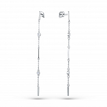 Пусеты из белого золота с бриллиантами (изготовление)