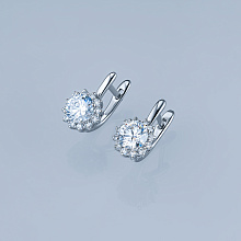 Серьги из белого золота c бриллиантами